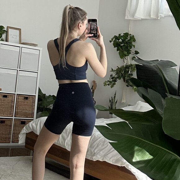 Wunder Train Longline Bra Medium Support C/D in True Navy 4 - Picture 6 of 7